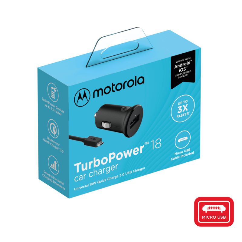 Caricatore Micro USB Per Auto &ndash; Compatibile Con Moto E, Moto G 2014 E Altri